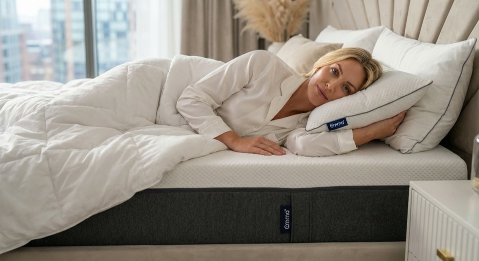 Peaceful sleep on the Emma Hybrid Airgrid mattress